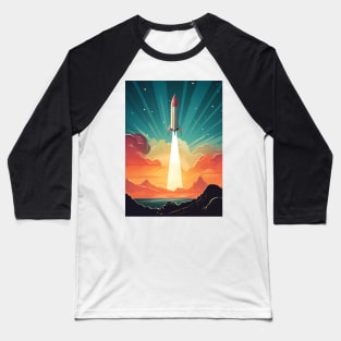 Space Rocket Baseball T-Shirt